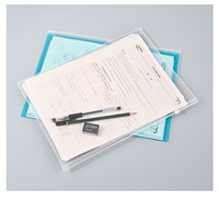 Trousse de maquillage couleur plastique poche transparente Zip Lock organiser le dossier A5 Doc Bag sacs perforés