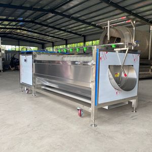 Máquina de Limpieza y Pelado de Mariscos, Conchas, Rábanos, Taro y Remolacha, Tipo Rodillo de Cepillo, de Acero Inoxidable 304, Alta Eficiencia 500-3000kg/h - Product Image 4