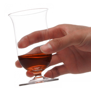 Venta al por mayor handmade180ml Whisky Ron Clear Beer Glasses Cup Tulipanes Shape Glass Lead Free Crystal Wine Drinking Cup With Short Stem - Product Image 5