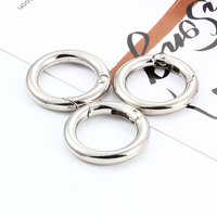 Fermoir à ressort rond en alliage de zinc de 18 mm, boucle en forme de O, connecteur DIY pour collier, bracelet, chaîne de sac, accessoires de bijouterie tendance