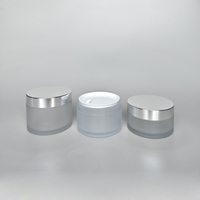 En stock – Pot en plastique PET givré à parois épaisses, haut de gamme, 200g, 250g, avec couvercle argenté moulé et large ouverture, 4oz