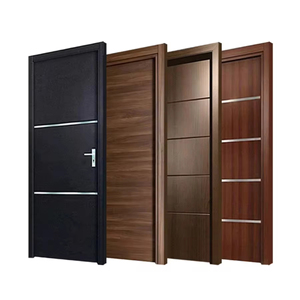 Wholesale American Modern Home Solid Wooden Veneer Panel Black Walnut <strong>Interior</strong> Room <strong>Door</strong> for Homes - Product Image 1