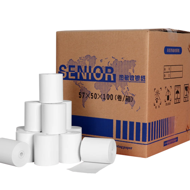 80x80 mm Factory Direct Thermal Cash Register Paper Roll for POS ATM Bank Use Single Layer Waterproof