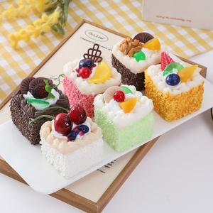 PU Simulation Square Coconut Flakes <b>Small</b> Cake Fridge Magnet Mousse Fruit Bread Sample Room Decoration <b>Ornaments</b> - Product Image 1