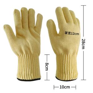 Competitive Anti-Fire Flame Retardant Cut-Resistant Pure <b>Aramid</b> <b>Fiber</b> Work Safety Gloves - Product Image 3