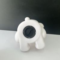 Modèle prototype blanc en forme d'animal assis DIY de 17 cm, utilisable comme tirelire, pour graffiti artistique et ours fluide