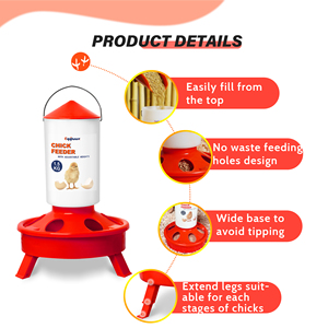 Nouveau type mangeoire et abreuvoir pour poulet avec pattes mangeoire pour poussins mangeoire pour animaux de compagnie - Product Image 4