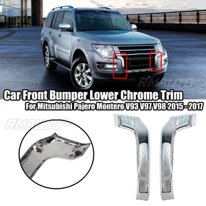Moldura Decorativa Cromada Inferior para Parachoques Delantero de Mitsubishi Pajero Montero V93 V97 V98 2015-2017 - Product Image 1