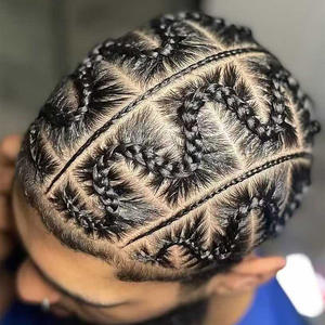 Cheveux Naturels 100% Indiens Remy, Perruque Frontale en PU, Bouclés Crépus, Modèle Moyen, <span class=keywords><strong>Blond</strong></span> 22 613 #   Système de remplacement de tresses pour hommes - Product Image 4