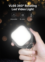 Ulanzi VIJIM VL66 VL66 lampe de remplissage vidéo led portable 360 rotation selfie lumières avec support de montage de chaussure froide pour caméra