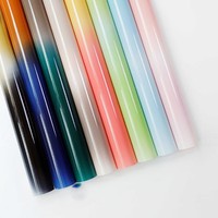 Papier d'emballage en verre à couleur changeante progressive, papier d'emballage pour bonbons et fleurs, résistant à l'eau