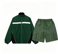 Combinaisons de jogging personnalisées, ensemble de sweat, veste de survêtement coupe-vent en nylon patchwork, vêtements de sport, ensembles d'été, hauts et survêtements pour hommes