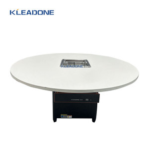 Kleadone tùy chỉnh hiện đại điện không khói Shabu Shabu lẩu bảng cho khách sạn nhà hàng 4-6 người vòng bàn ăn - Product Image 1