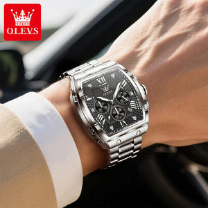   Reloj de Lujo 5639, Marca de Diseño, Logotipo Personalizado OEM, Forma de Barril, Diamantes, Resistente al Agua, Cronógrafo, Luminoso, Cuarzo, para Hombre - Product Image 3