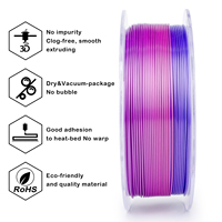 Filament magique 3D ZIRO, filament PLA en soie tricolore, 3 couleurs en 1, tige en plastique pour impression 3D, 1,75 mm, filament pour imprimante 3D