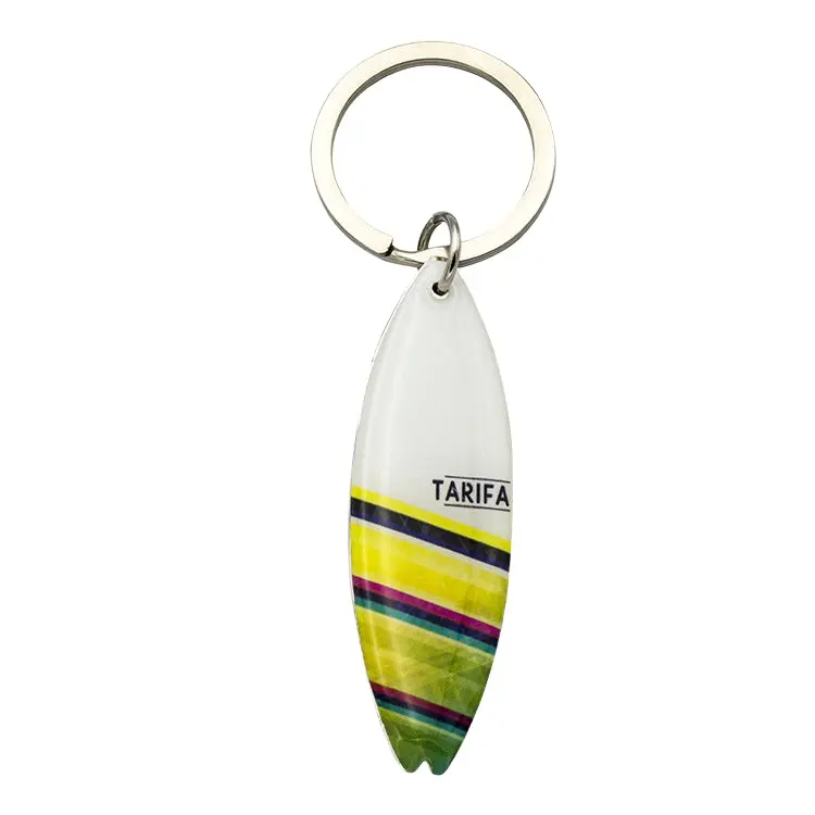 Gantungan Kunci Logo Kustom, Gantungan Kunci Keyring Surfing Bali Warna-warni Seng Aloi Logam