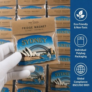 Imán de Refrigerador Personalizado de Aluminio 3D en Relieve, Duradero, de Sídney, Australia, 2x3 Pulgadas, Recuerdo de Viaje para Decoración de Cocina, Bar y <span class=keywords><strong>Hogar</strong></span> - Product Image 4