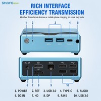 Sharerdp - Mini PC NUC para Juegos y Negocios, con Intel N100 Alder Lake de Cuatro Núcleos, Doble Salida HD DP, Venta al Por Mayor de Fábrica