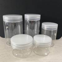 Prix d'usine 1oz 2oz 3oz 4oz 5oz Pot en plastique PET avec couvercle à vis pour l'emballage de gommage corporel