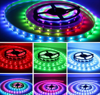 Bande LED numérique RVB 12V à pixels intégrés adressables individuellement TM1809 30 LED/m