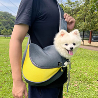 Sac de transport pour animaux de compagnie, respirant, pour petits chiens ou chats, avec bandoulière rembourrée, pour usage extérieur
