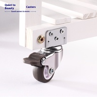 Porte-fleurs universel en forme de L de 1 pouce personnalisé OEM Cross-Border Table Roues de berceau Roulettes à angle droit avec roues latérales en plastique