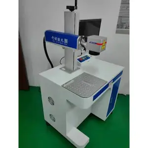 20W 30W Mini Kast Type 3d Foto Kristal Fiber Laser-markering Machine En Desktop Co2 Graveermachine Voor metalen