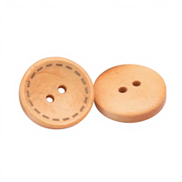 Boutons ronds en bois cousus à la main, attaches plates naturelles à 4 trous pour chemises et cardigans pour hommes