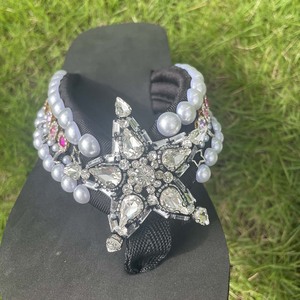 Sandali con Zeppa da Donna con Strass a Stella e Cinturino di Perle, Infradito con Plateau e Suola Spessa, Scarpe da Spiaggia Personalizzabili con Logo, Vendita all'Ingrosso - Product Image 3