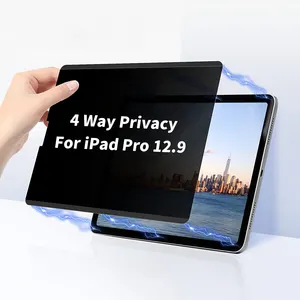 NANOBLIND Magnetic 4 Way Privacy Filter For iPad Pro 12.9 Inch 2018-2022 Removable Anti Blue Light Glare Spy Private Filter