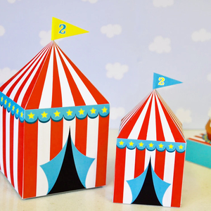 Caja de Regalo para Cupcakes con Diseño de <span class=keywords><strong>Circo</strong></span> / Caja de Regalo para Fiestas de Cumpleaños con Diseño de Carpa de <span class=keywords><strong>Circo</strong></span> / Caja de Dulces para Fiestas de Cumpleaños con Diseño de <span class=keywords><strong>Circo</strong></span> - Product Image 2