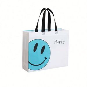 Sacs réutilisables, sacs d'épicerie non tissés avec poignées, sacs fourre-tout portables en tissu, en gros - Product Image 3