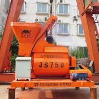 Bétonnière électrique ZHENHENG JS750, moteur 38,6 kW, haute efficacité automatisée, certifiée ISO/BV, capacité 1200 L
