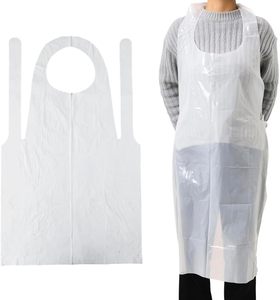 Food Grade Translucent HDPE Eco-Friendly Soft <b>Waterproof</b> Plastic Aprons Hairdressing <b>Overalls</b> Salons Blow Molding Process - Product Image 1