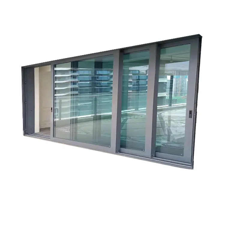 가정용 대형 안전 깨진 다리 알루미늄 상점 플라이 스크린 사이드 더블 창