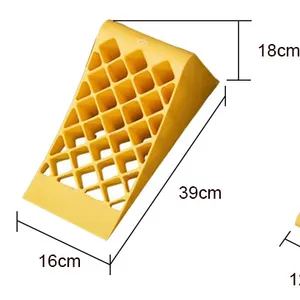 노란색 플라스틱 HDPE 도로 안전 장비 자동차 휠 스토퍼