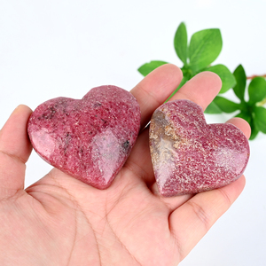 Chất lượng cao hình trái tim đá tự nhiên đánh bóng thạch anh đá quý pha lê rhodonite hình trái tim cho món quà - Product Image 5