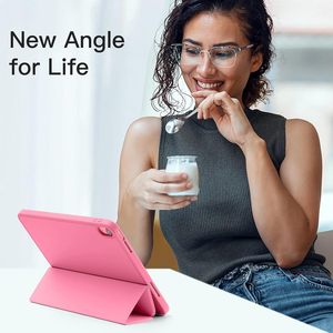 Funda protectora plegable de tres partes con soporte, ranura para lápiz y cierre magnético para iPad 10, compatible con iPad Air. - Product Image 6
