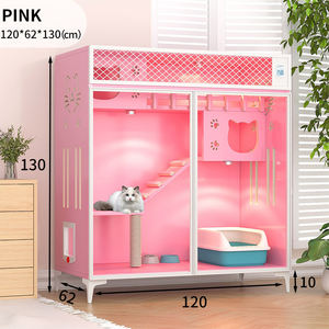 بيت الكلب الصغير الفاخر الأكثر مبيعاً سرير فيلا من الخشب الصلب الفاخر عش القط خشبي عرض القط - Product Image 1