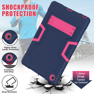 PC Silicon Heavy Duty Robusto Armadura À Prova de Choque <span class=keywords><strong>Tablet</strong></span> Caso Capa Para Lenovo Tab M10 Plus 3rd Gen <span class=keywords><strong>10</strong></span>,6 polegadas TB-125F/128F - Product Image 4