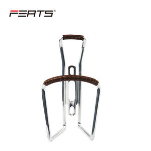 Ferts Alu Sport Vélo Porte-Bouteille D'eau Cage avec Brun PU Décoration À <span class=keywords><strong>La</strong></span> Main À Coudre Monté sur Cadre pour Le Cyclisme - Product Image 2