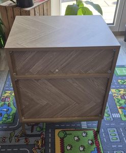 Table de chevet avec <span class=keywords><strong>2</strong></span> tiroirs et compartiment ouvert, armoire de chevet, petite commode pour chambre à coucher et salon - Product Image 4