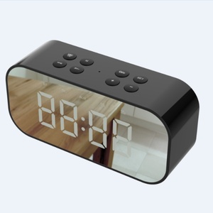 Horloge numérique électronique à batterie rechargeable 3 en 1, miroir LED, réveil, haut-parleur sans fil BT, <span class=keywords><strong>radio</strong></span>, <span class=keywords><strong>carte</strong></span> TF, Aux - Product Image 5