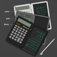 Bloc-notes pliable Calculatrice d'énergie solaire Bloc-notes effaçable Calculatrice magique Calculatrice intelligente à 12 chiffres avec tablette d'écriture