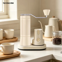 Moulin à café de poche en gros, portable, manuel et électrique, en acier inoxydable, à meules coniques, rechargeable Type-C pour la maison, l'extérieur et l'hôtel