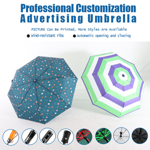 Commercio all'ingrosso popolare stampa Logo personalizzato esterno sole Uv luce antivento pieghevole automatico Chata ombrello - Product Image 4