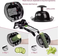 Keukenaccessoires RVS Groentesnijder Hakmes Beschermende Keukenmandoline Snijder voor Gemakkelijk Snijden van Fruit en Groenten
