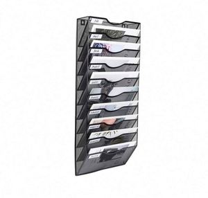 Metal Mesh Wall Hanging <b>File</b> Holder 10 Pockets Wall Mounted Paper <b>Organizer</b> Magazine <b>File</b> Holder Storage <b>Organizer</b> - Product Image 1
