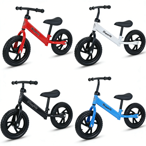 Nouveau vélo d'équilibre en acier de 12 pouces à bas prix avec cadre entièrement amorti, vitesse unique, sans pédales, capacité de charge de 75 kg pour les enfants de 2 à 5 ans - Product Image 2