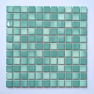 Nouveau producteur chine usine dégradé de couleur bleu brillant émaillé céramique mosaïque piscine carreaux de porcelaine - Product Image 3